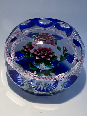 Bob Banford faceted torsade paperweight