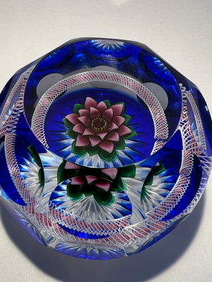 Bob Banford faceted torsade paperweight