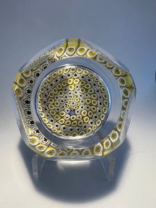 Whitefriars yellow concentric 1977 paperweight