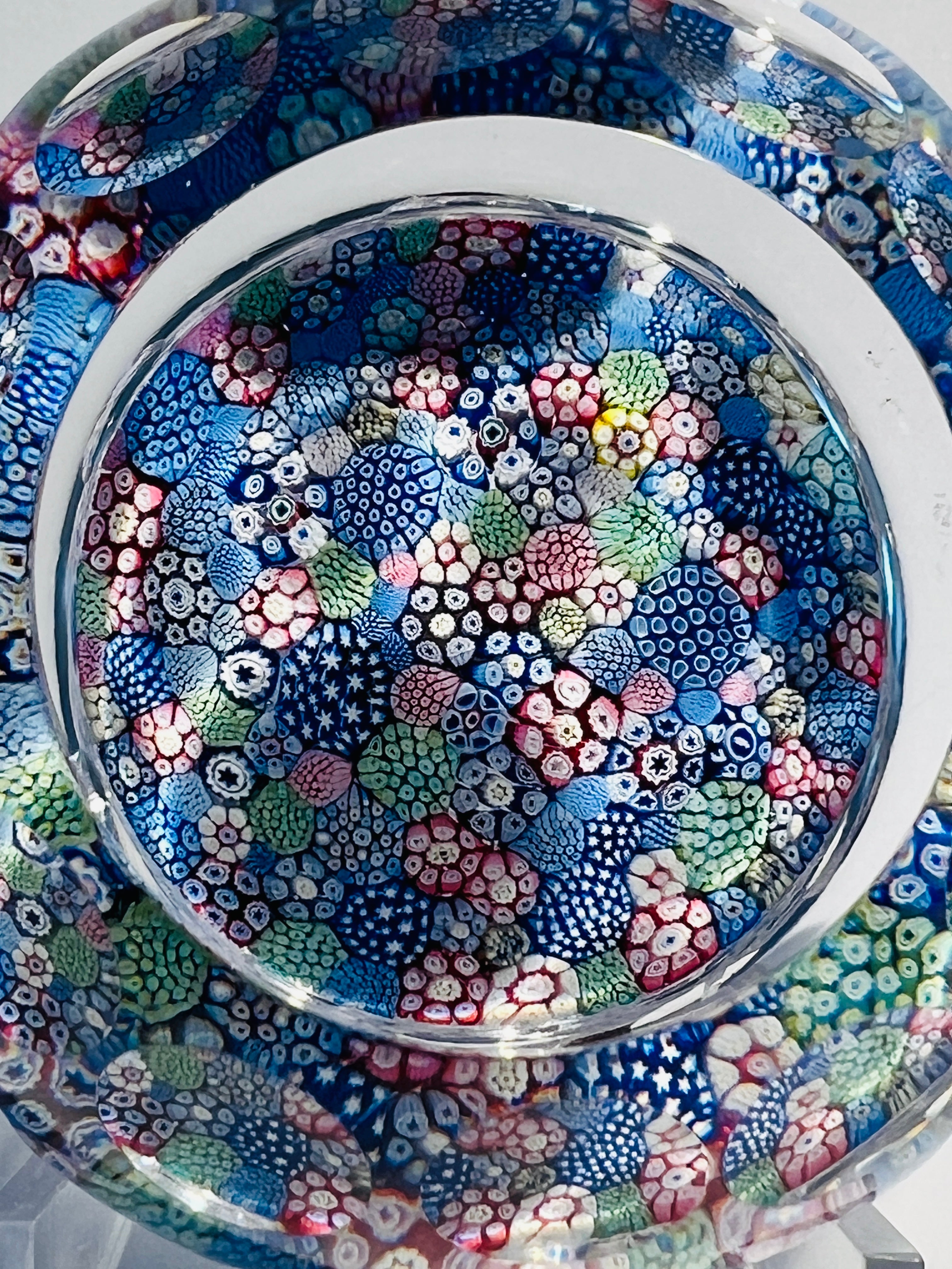 Whitefriars 1979 closepack Millefiori Paperweight