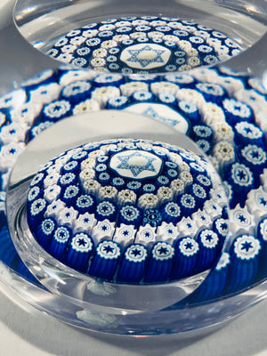 Whitefriars Paperweight Star of David 30th Anniversary of State of Israel