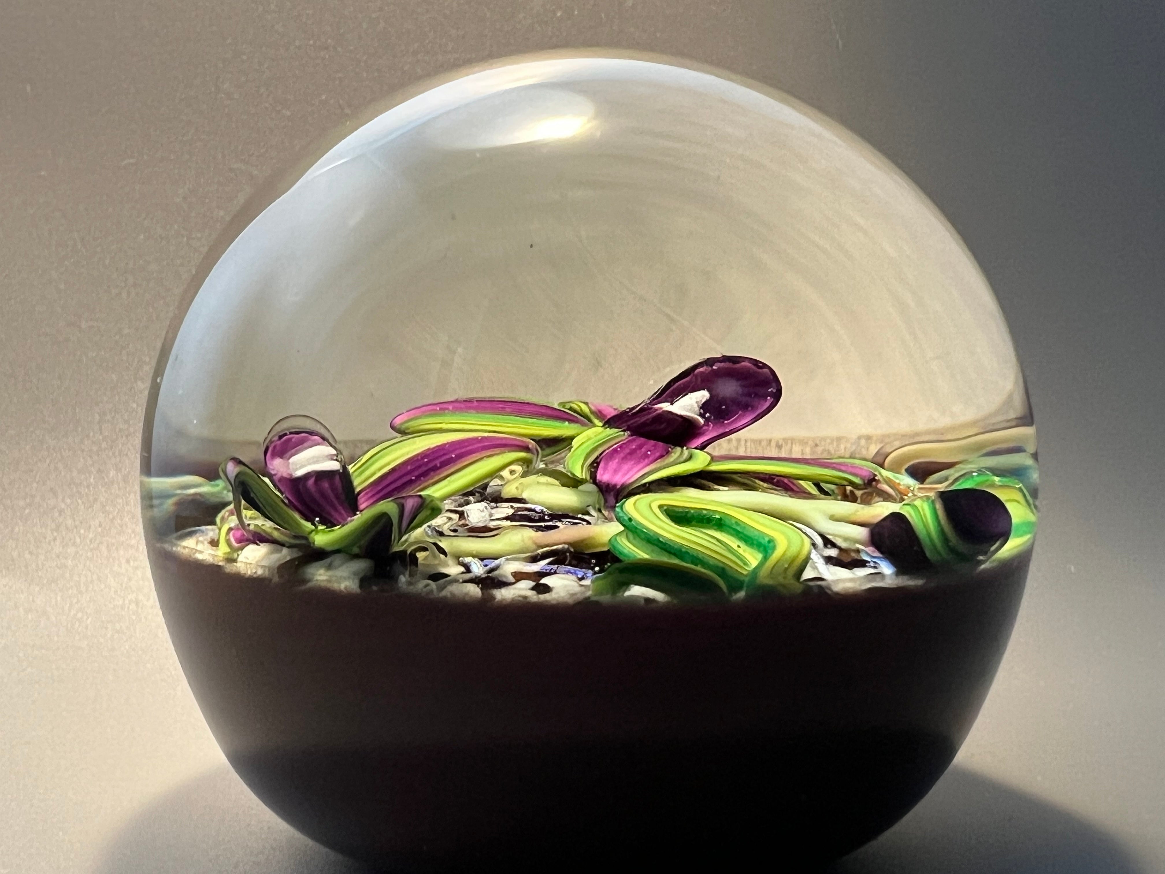 Mikael Hingant orchids paperweight