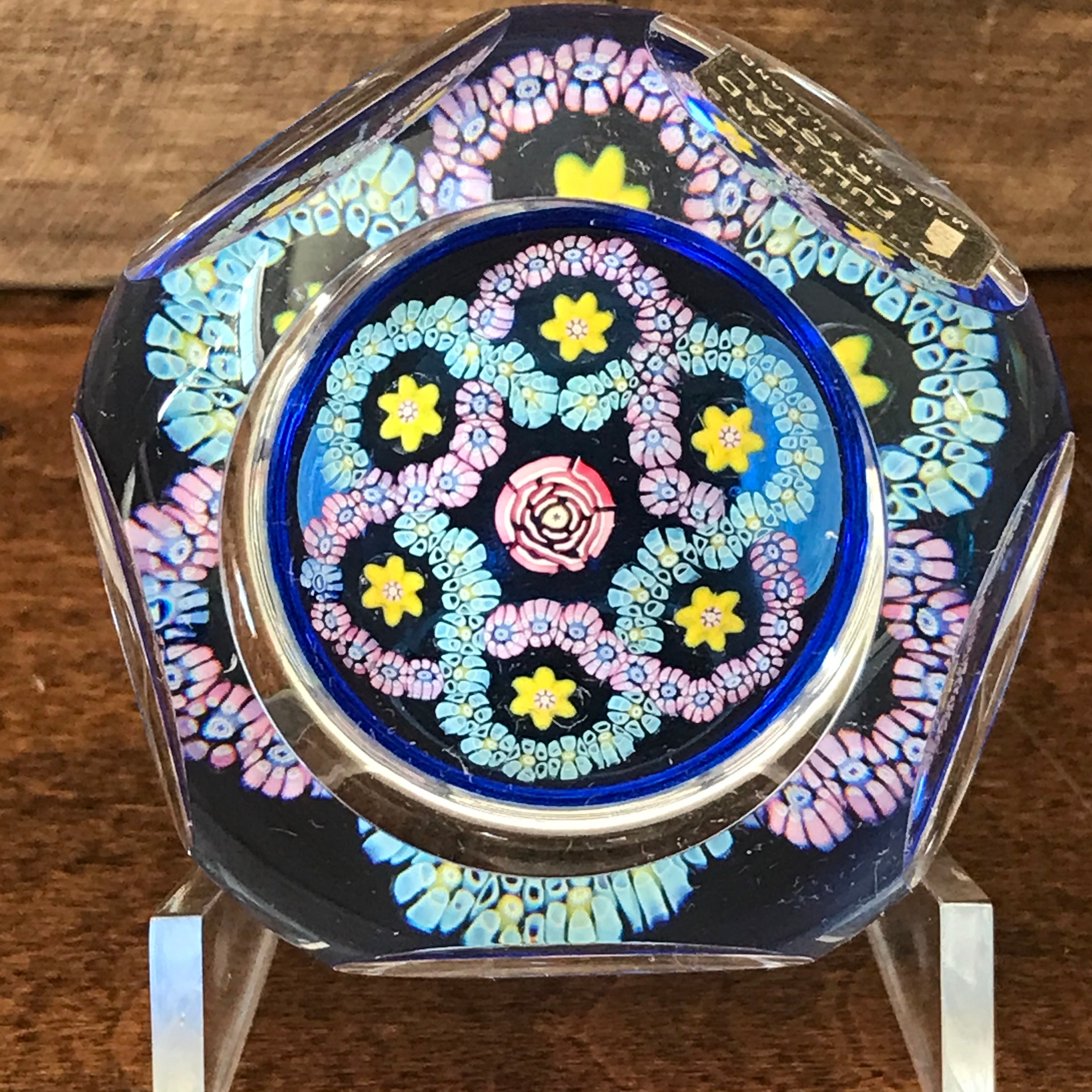 Whitefriars Smithsonian 1978 Clichy Rose miniature Paperweight