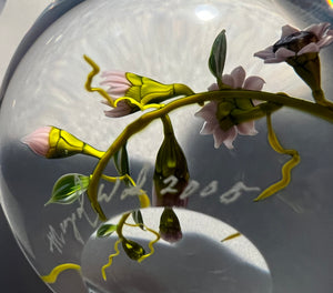 Mayauel Ward lampwork flowers paperweight