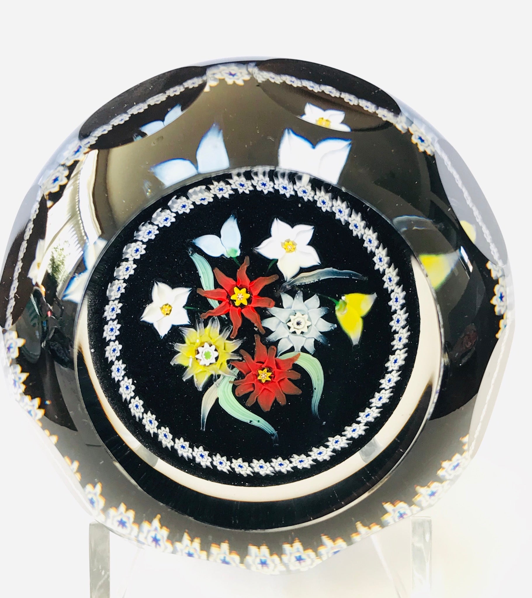 Whitefriars Caithness Midnight Bouquet Paperweight