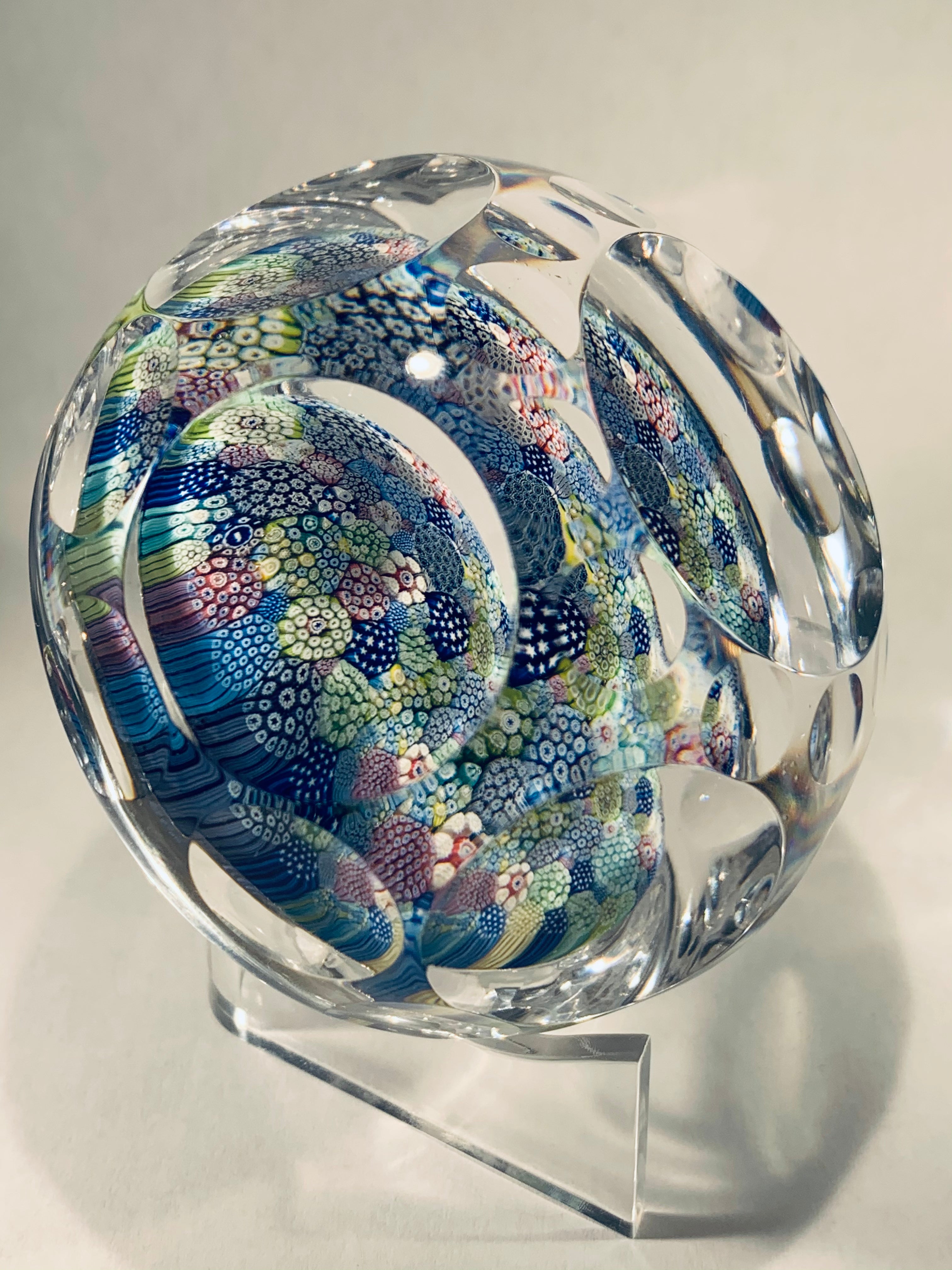 Whitefriars Multicolor Closepack paperweight